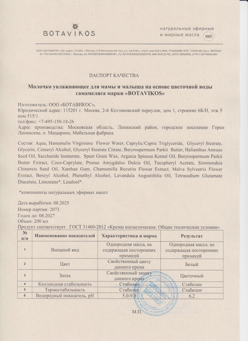 Паспорт №082025